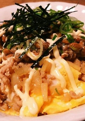 簡単カフェめし♡そぼろ納豆エッグごはん-レシピのメイン写真