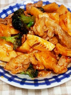豚肉とたけのこ簡単ピリ辛炒め-レシピのメイン写真