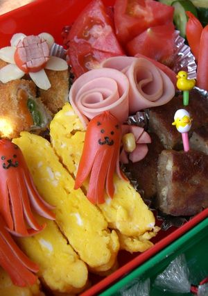 簡単♪お弁当にハムのお花-レシピのメイン写真