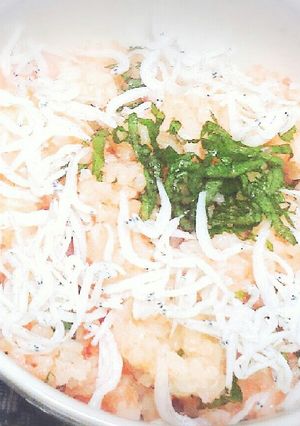 タラコと大葉の混ぜご飯～しらすのせ～❇-レシピのメイン写真
