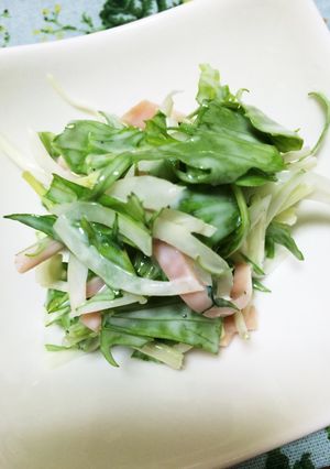 豆腐クリームの水菜と新タマネギサラダ-レシピのメイン写真