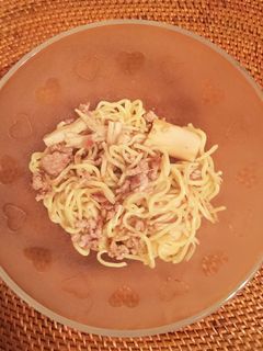 えのきエリンギひき肉♡パスタ風焼きそば-レシピのメイン写真