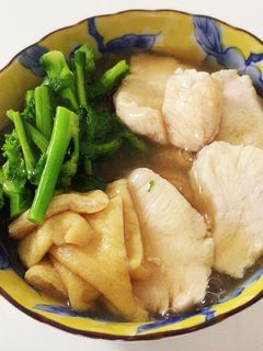 菜の花と鶏ムネ肉の稲荷煮-レシピのメイン写真
