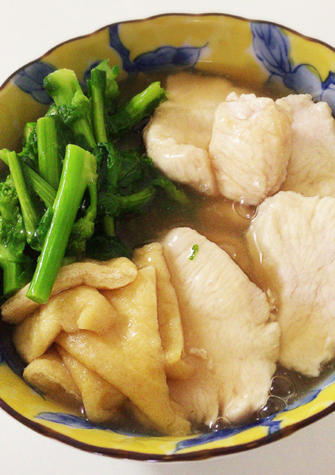 菜の花と鶏ムネ肉の稲荷煮-レシピのメイン写真