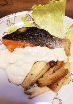 鮭とエリンギのソテーと豆腐クリーム-レシピのメイン写真
