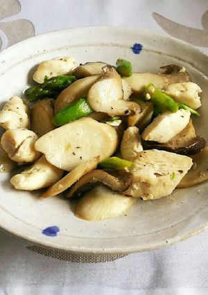 ササミ&エリンギのハーブソルト蒸し焼き♪-レシピのメイン写真