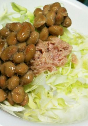 ヘビロテ！【キャベツと納豆のサラダ】-レシピのメイン写真