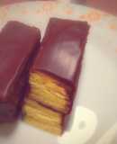 クレープ仕立て抹茶スティックチョコケーキ