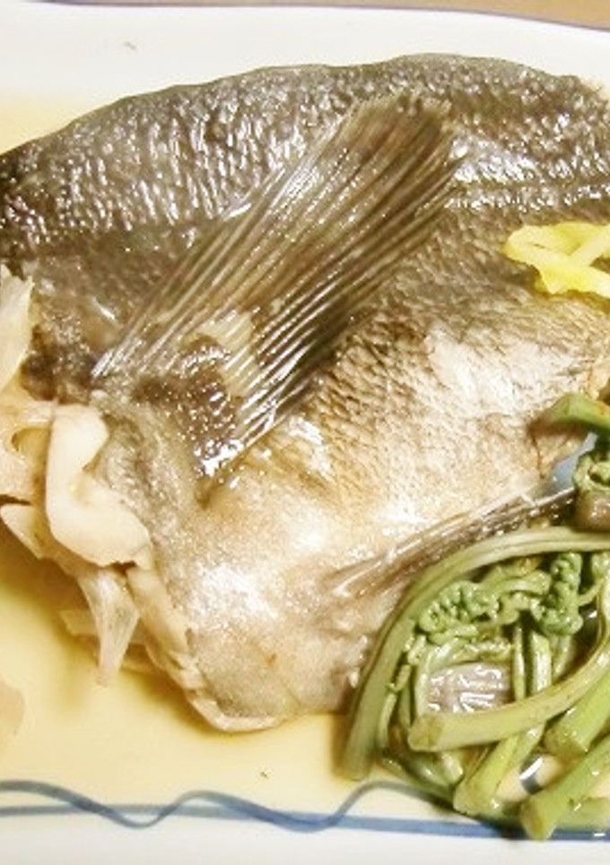 クロソイとわらびの、煮付け-レシピのメイン写真