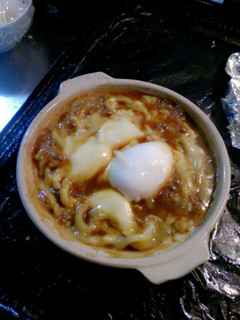 簡単チーズカレーうどん 温卵のせ-レシピのメイン写真
