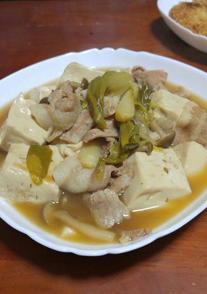 ☆豚ﾊﾞﾗ肉ときぬ豆腐の甘辛煮☆-レシピのメイン写真
