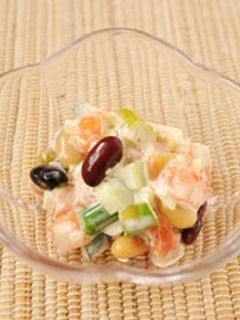 蒸し豆とサーモンのタルタル-レシピのメイン写真
