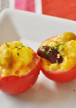 蒸し豆サラダinトマトカップ-レシピのメイン写真