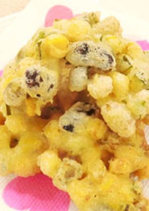 蒸し豆とコーンのフリッター-レシピのメイン写真