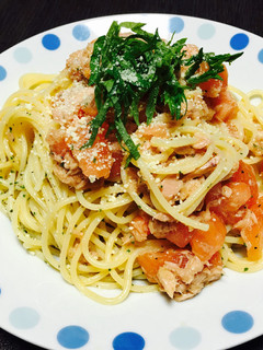 シンプルで美味トマトとツナな冷製パスタ☆-レシピのメイン写真