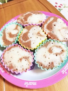 混ぜてチン!簡単ふわもち豆乳蒸しパン♡-レシピのメイン写真