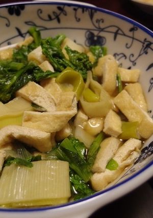 冬から春へ♪ 下仁田ねぎと菜の花の煮浸し-レシピのメイン写真