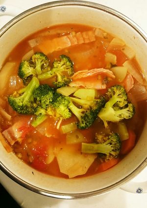 ほんのり甘め◎体あったかトマトスープ-レシピのメイン写真