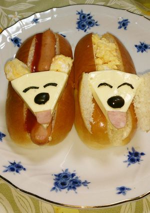6ピースチーズdeにっこり犬-レシピのメイン写真