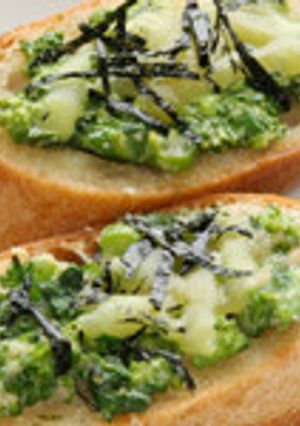 鮎河菜のオープントースト(2種)-レシピのメイン写真