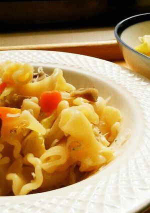犬ご飯　春キャベツとシラスのパスタ-レシピのメイン写真