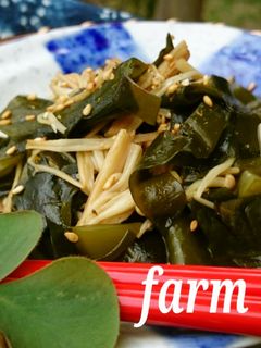 ワカメが旬♪えのきとワカメの炒めもの-レシピのメイン写真