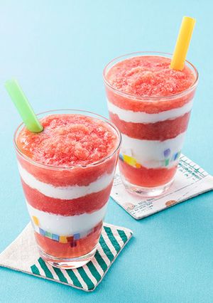 すいかとヨーグルトのスムージー-レシピのメイン写真