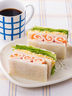 ハムとチーズのぐるぐる☆たまごサンド-レシピのメイン写真