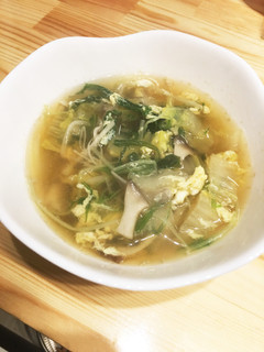 うどんの残り汁で野菜のお吸い物-レシピのメイン写真
