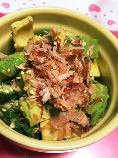 自信作☆アボカドとオクラのさっぱり和え-レシピのメイン写真