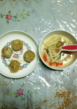 離乳食完了期♡うどん&おにぎり-レシピのメイン写真