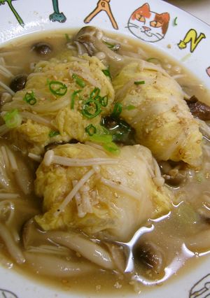 白菜ロールときのこの味噌仕立て-レシピのメイン写真