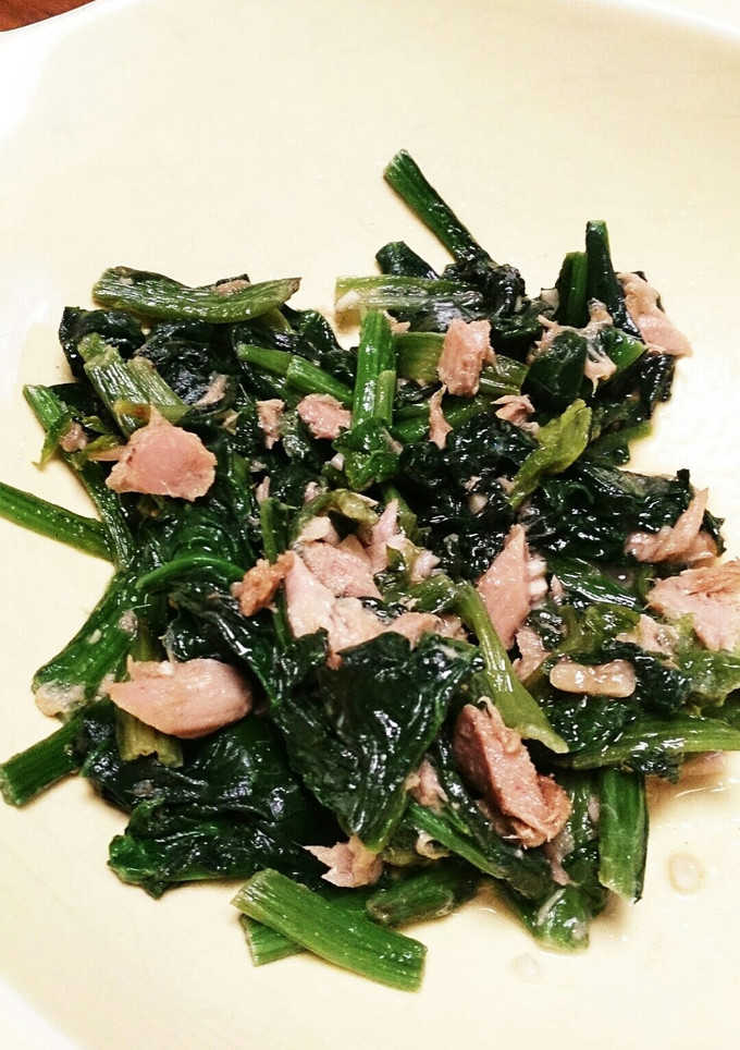 ほうれん草ツナマヨ炒め-レシピのメイン写真