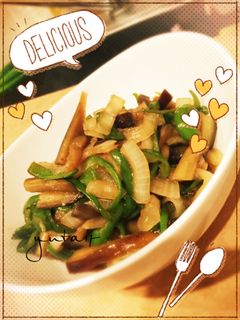 ナスとピーマンの甘辛炒め-レシピのメイン写真
