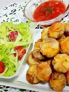 餃子の皮で♥タコスボール♥たこ焼き器-レシピのメイン写真