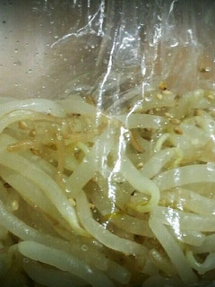 節約時短もやし鶏ガラスープ素いりごま副菜-レシピのメイン写真