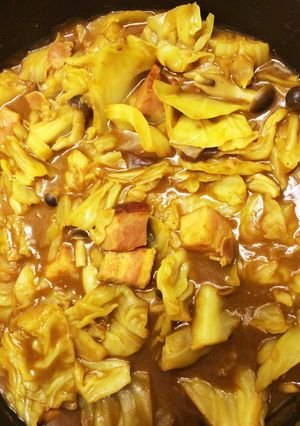 市販ルーで！ベーコンとキャベツカレー-レシピのメイン写真