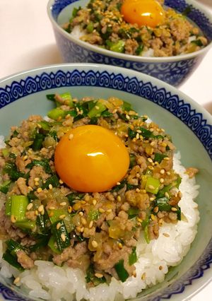 【ズボラ飯】餃子の味だ！簡単ニラ丼。-レシピのメイン写真