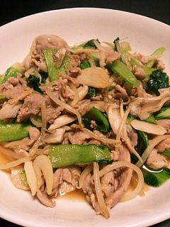 辛旨♪豚肉とチンゲン菜のスタミナ炒め☆-レシピのメイン写真