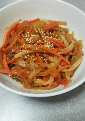 ヤーコンとセロリのきんぴら-レシピのメイン写真