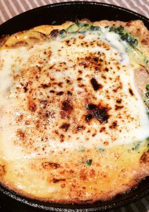 スキレットと油揚げで♪簡単和風キッシュ!-レシピのメイン写真