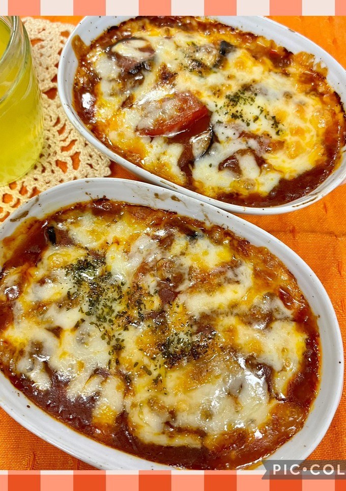 簡単　ナスとトマトのミートグラタン♪-レシピのメイン写真