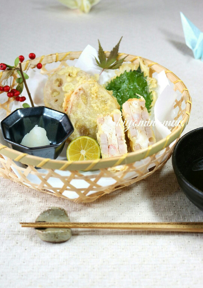 基本の和食・蓮根のはさみ揚げ。-レシピのメイン写真
