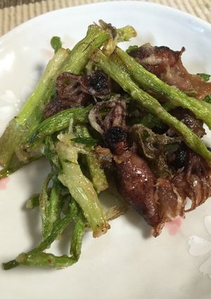 ホタルイカとセリの薄衣揚げ-レシピのメイン写真