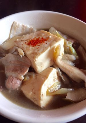 ご飯も進む簡単豚バラ肉豆腐-レシピのメイン写真