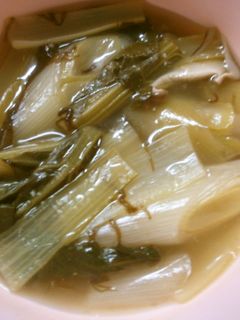 健康食に!小松菜ともずく長ネギの中華煮!-レシピのメイン写真