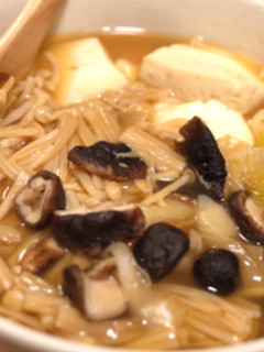 簡単!豆腐と茸の麺つゆ煮-レシピのメイン写真