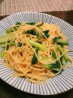 小松菜の中華パスタ-レシピのメイン写真