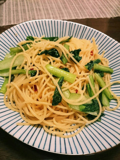小松菜の中華パスタ-レシピのメイン写真