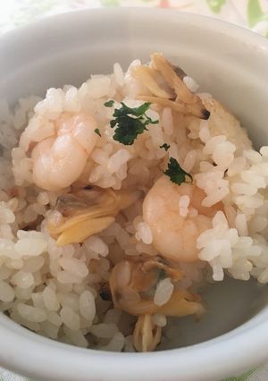 簡単 美味しい あさりご飯 エビ入り！-レシピのメイン写真